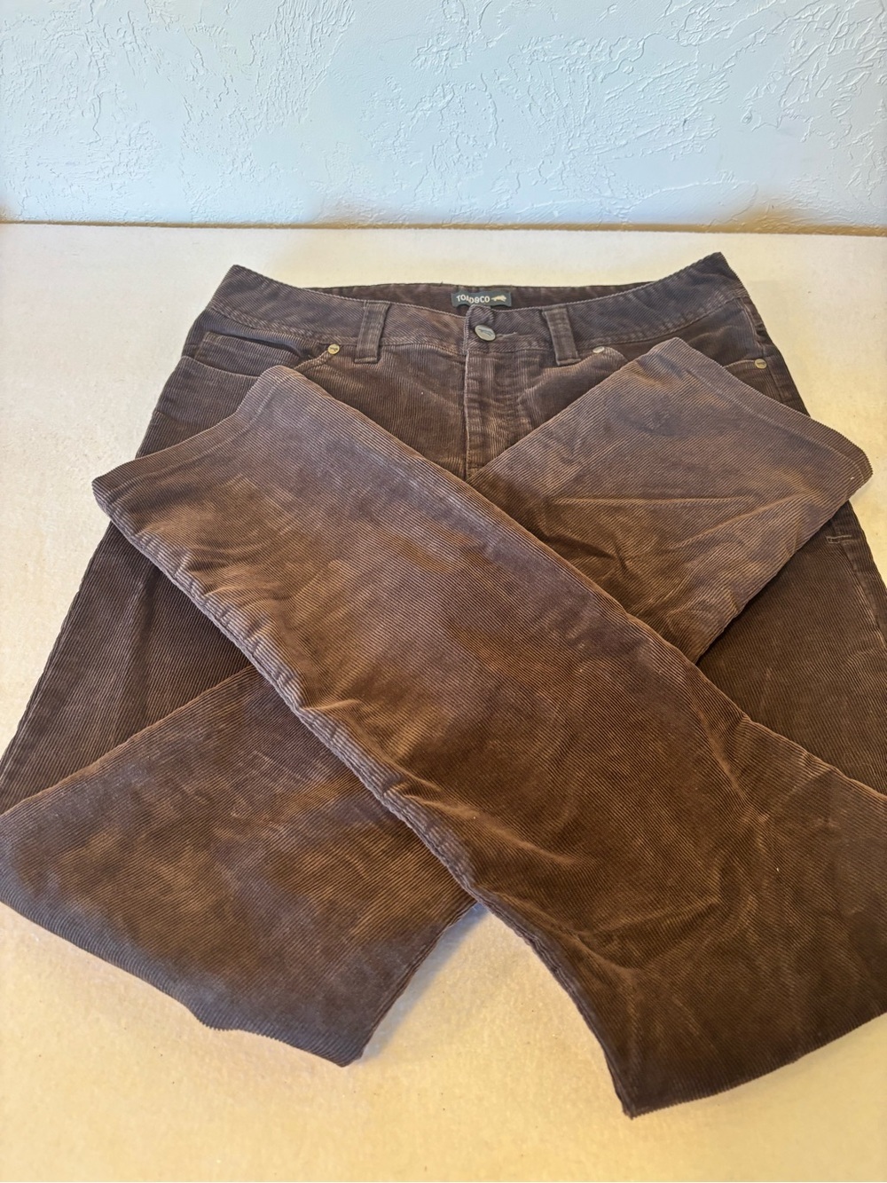 Toad&Co Jet Corduroy Lean Pants Brown Corduroy Straight Leg Stretch Size 31 - Picture 10 of 11